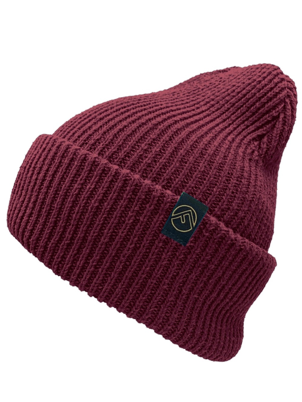 Flipside Hats Watchman Ribbed Cotton Knit Beanie Burgundy Rust Women’s Men’s